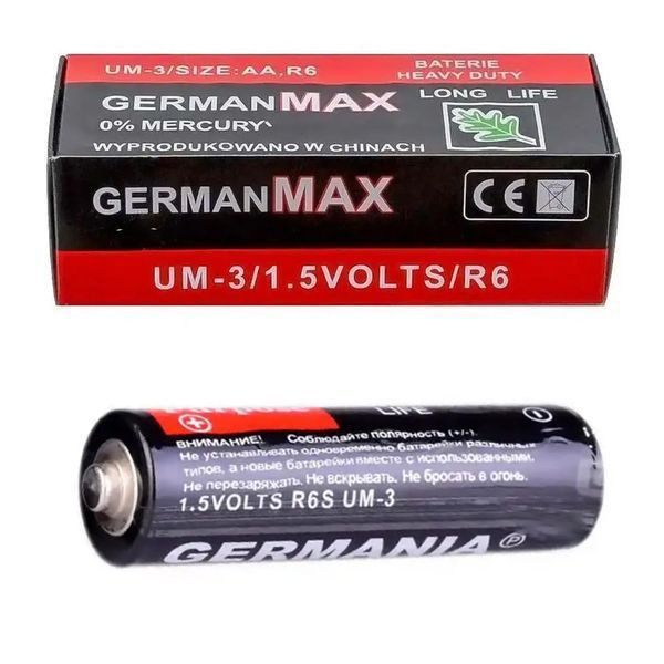 Батарейка AA R6 1,5V GermanMAX, 1 шт