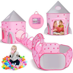 Дитячий будиночок намет з тунелем та басейном для кульок