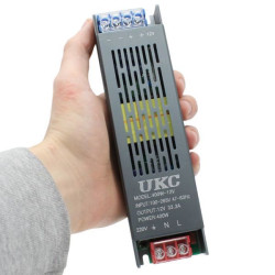 Блок живлення 12В, 35А, МЕТАЛ Подовжений