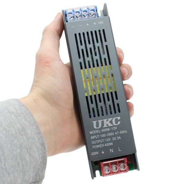 Блок живлення 12В, 35А, МЕТАЛ Подовжений