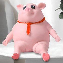 Антистрес іграшка Еластична свиня 14 см, Pink Pig BIG