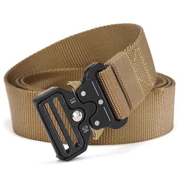 Чоловічий тактичний військовий ремінь Tactical Belt 125 см Пісочний