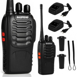 2шт Рація Baofeng 888s до 5 км, 5Вт, 1500 мАг з гарнітурою
