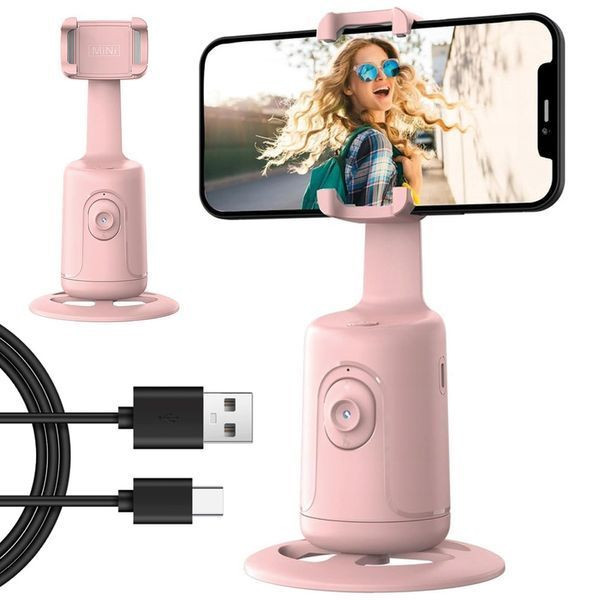 Розумний смарт-штатив P01 з датчиком руху 360°, Рожевий