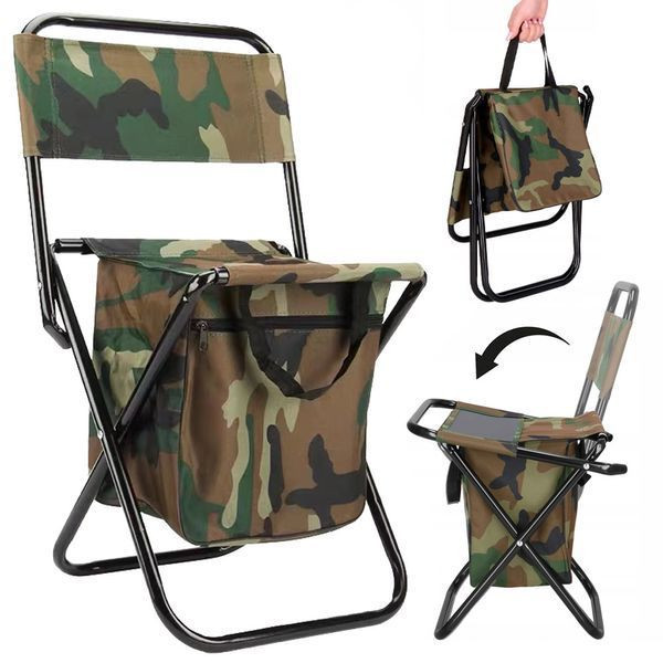 Складний стілець для риболовлі з сумкою (60х35х26 см) до 110 кг, Мультикам