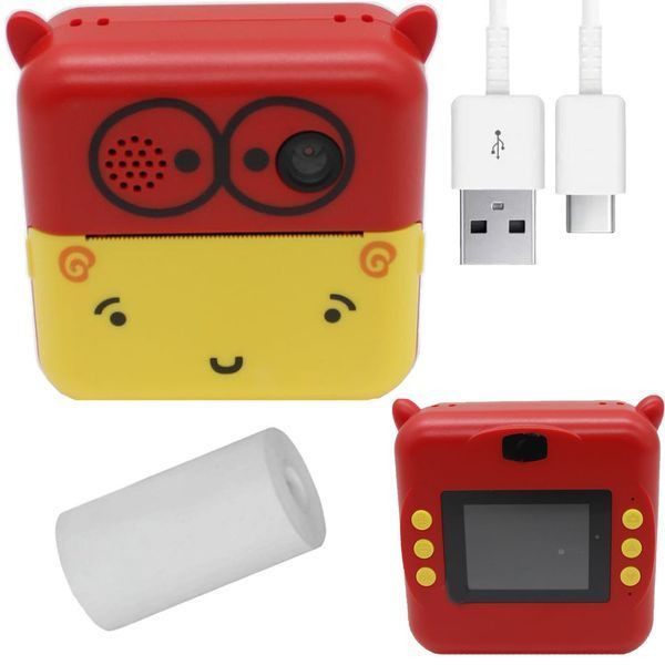 Фотоапарат моментального друку для дітей "Червона мить" D2 + рулон паперу