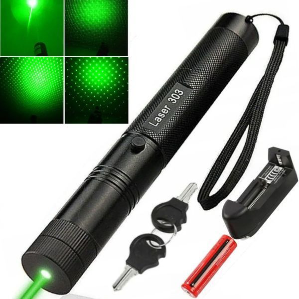 Потужна лазерна указка до 10км + насадка Green Laser YL-303, Зелена