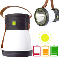 Акумуляторний LED-ліхтар із сонячною батареєю та повербанком 1200 мАг, ZJ-1158 Solar Charge