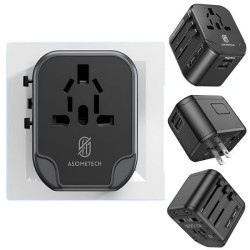 Мережевий адаптер для зарядrb 40Вт, 2×USB+2×Type-C, Asomtech