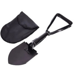 Туристична лопата складана в чохлі 46см, Чорний