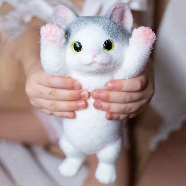 Іграшка антистрес Пухнастий котик 17см Іграшка антистрес Пухнастий котик 17см