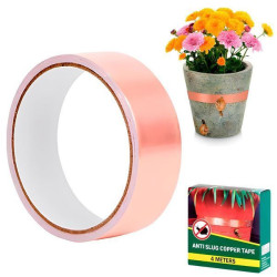 Мідна стрічка самоклейка від равликів 4м (1шт)