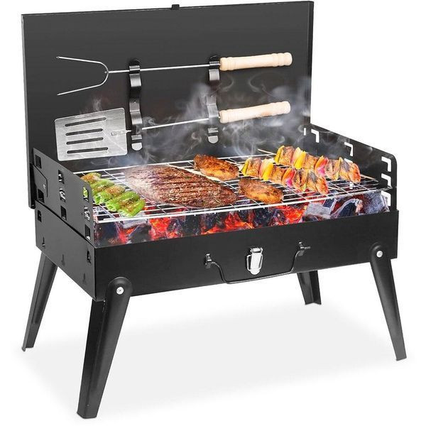 Складний мангал для барбекю + лопатка та вилка, CA-07