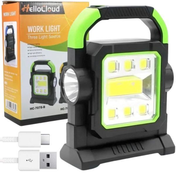 Ліхтар акумуляторний 2500 mAh, на сонячній батареї, HC-7078-B Ліхтар акумуляторний 2500 mAh, на сонячній батареї, HC-7078-B