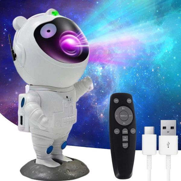 Ночник проектор зоряного неба Космонавт з пультом, від USB