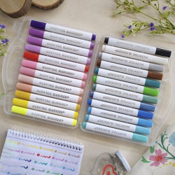 Акварельні маркери для малювання 24 шт, у кейсі, Water color pen 655