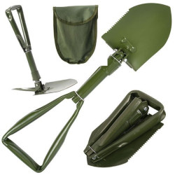 Туристична лопата складана в чохлі 46см, Зелений