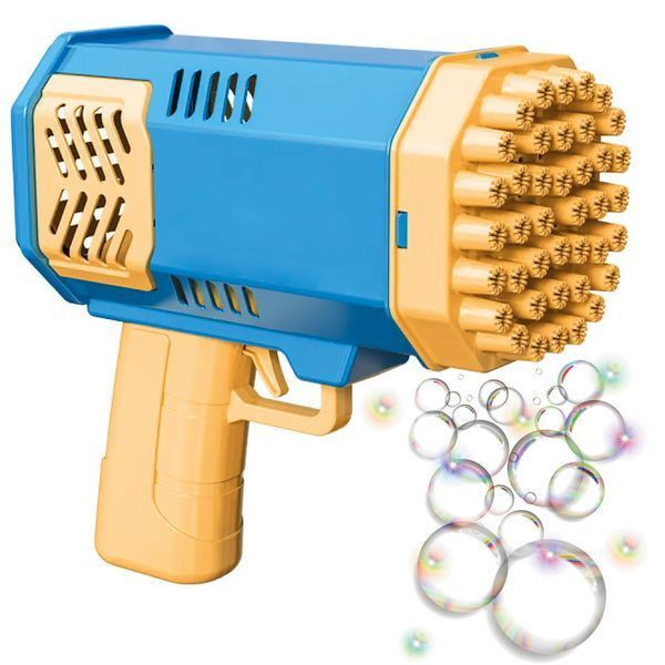 Пістолет для мильних бульбашок, Синій з жовтим