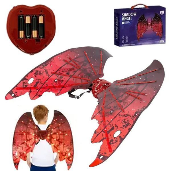 Дитячі Крила Кажана + підсвітка 68х62см, від батарейок