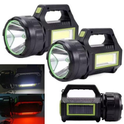 Ручний ліхтар 3в1, 20000 мАг із Сонячною панеллю, з USB та Червоним світлом, HEL-T95