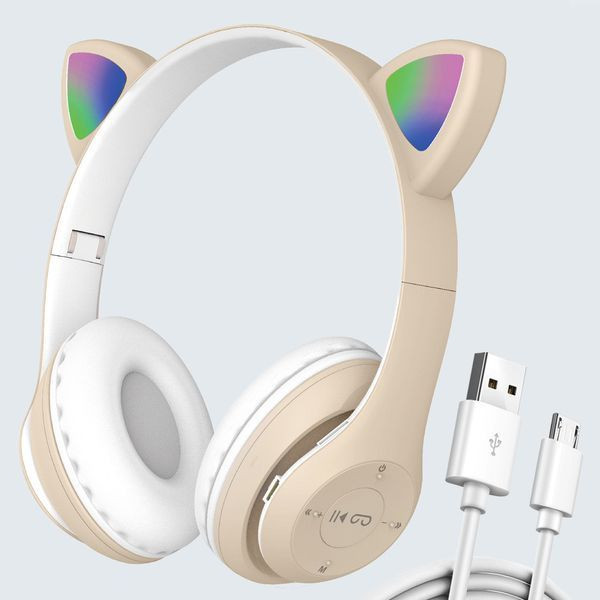 Бездротові навушники з вушками CAT ST71M, бежеві