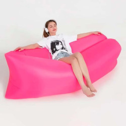 Надувний диван-ламзак у чохлі 220×80см, Колір рандом