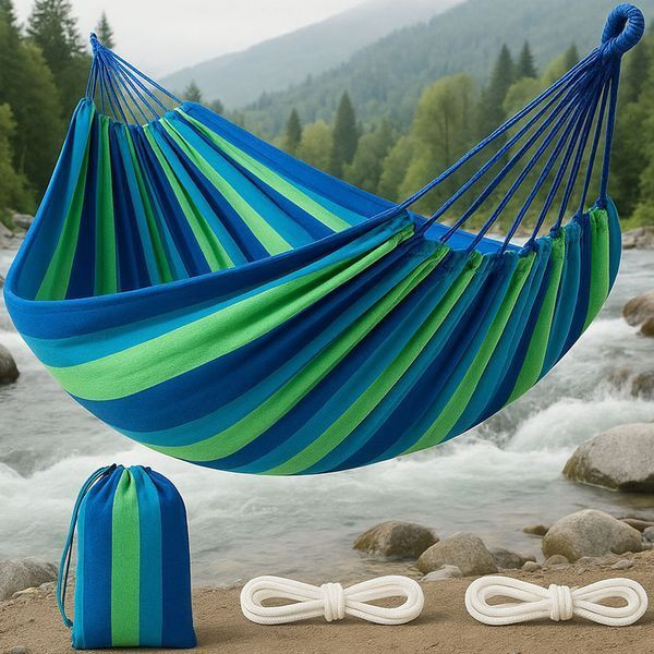Підвісний гамак 200х100 см з чохлом, Зелений