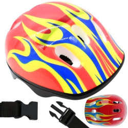 Дитячий шолом захисний з отворами, Полум'я, Червоний