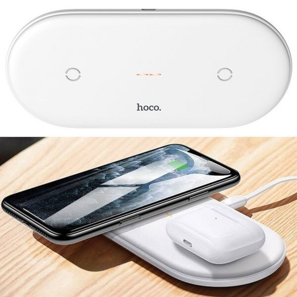 Бездротове заряджання для телефону 2-в-1 18 Вт, HOCO CW23