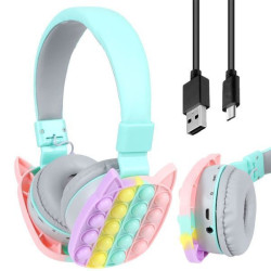 Бездротові навушники AKZ K-33 з мікрофоном, зелені