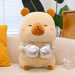 М'яка іграшка Капібара-боксер, рожева, 45 см