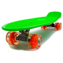 Пенні борд зелений, що світиться 55см до 80кг