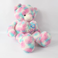 М'яка іграшка Веселковий ведмедик із серцем, 140см