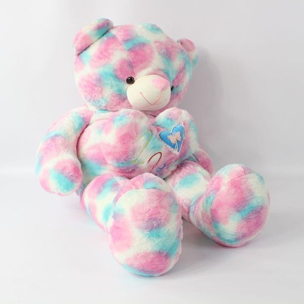 М'яка іграшка Веселковий ведмедик із серцем, 140см М'яка іграшка Веселковий ведмедик із серцем, 140см