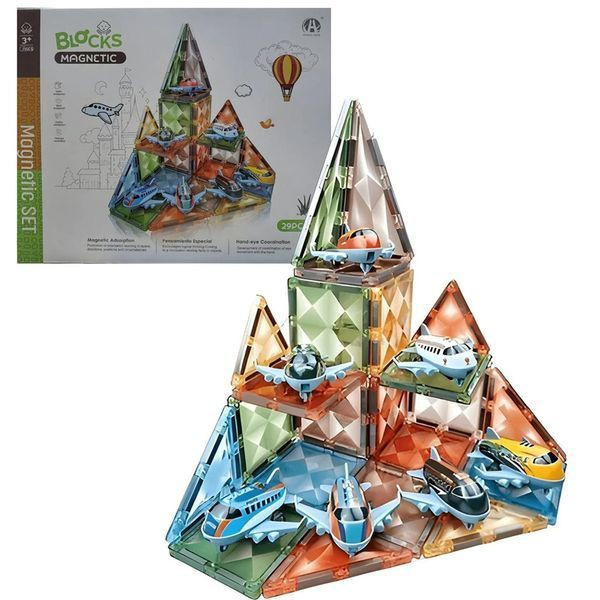 Магнітний конструктор з літаками, 29 деталей, CH1212