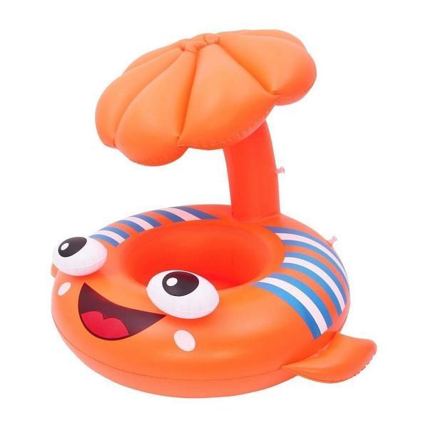 Дитяче надувне коло з парасолькою "Скат" SW-5, 70см, помаранчевий Дитяче надувне коло з парасолькою "Скат" SW-5, 70см, помаранчевий