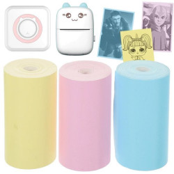 3 шт Кольоровий термопапір для міні принтера 57х25мм