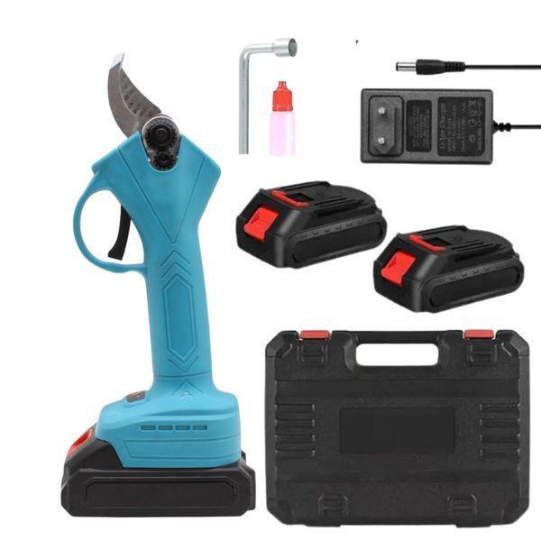 Акумуляторний секатор з 2 АКБ у кейсі