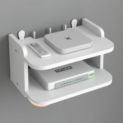 Настінна полиця для роутера 2-рівнева 30х20х13см