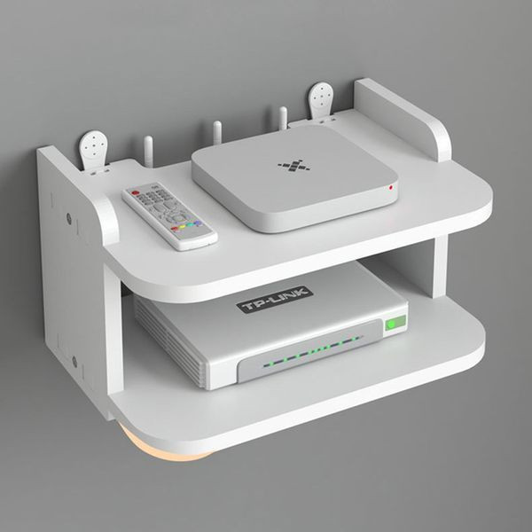 Настінна полиця для роутера 2-рівнева 30х20х13см