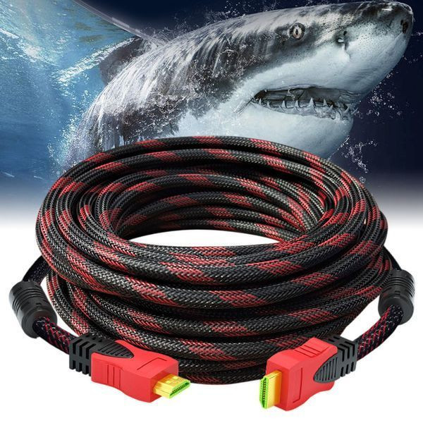 HDMI кабель 15м з посиленою оплеткою та феритовими фільтрами