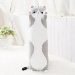 М'яка іграшка-подушка Кіт Батон 90 см, EL-2117-7, Сірий