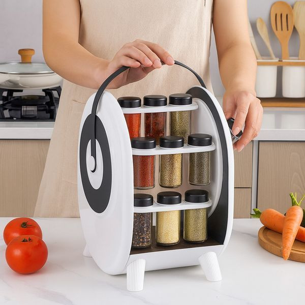 Набір для спецій на підставці, 18 ємностей