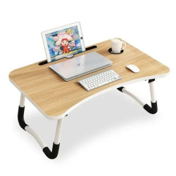 Портативний стіл для ноутбука, світло-коричневий, 60x40x29 см