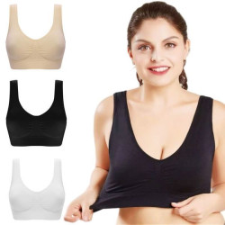 Комплект безшовних бюстгалтерів 3шт (Розмір 3XL), Ahh Bra