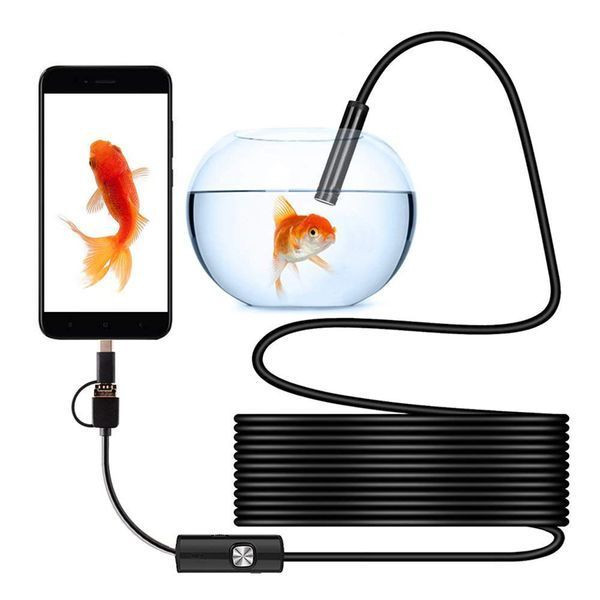 Камера ендоскоп Android and PC Endoscope, гнучка USB-камера (2,2 метри)
