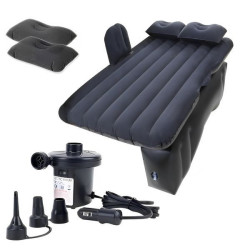 Матрац автомобільний на заднє сидіння 135x80см + насос, Чорний