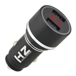 Автомобільний зарядний пристрій HC7 з 2хUSB, Чорний