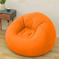 Надувне крісло з насосом 110x110x85см, Помаранчевий