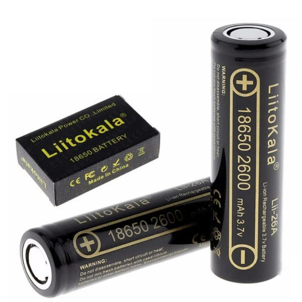 Акумулятор 18650, 2600mAh (1шт) LiitoKala Lii-26A-JT